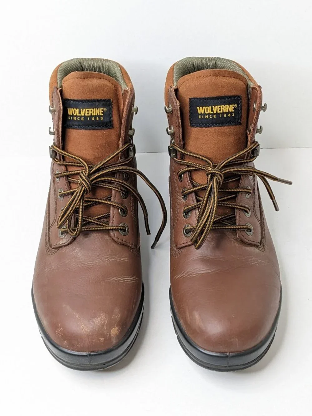 Wolverine Durashocks Direct-Attach Slip Resistant Work Boots Brown Men's 9 Wide